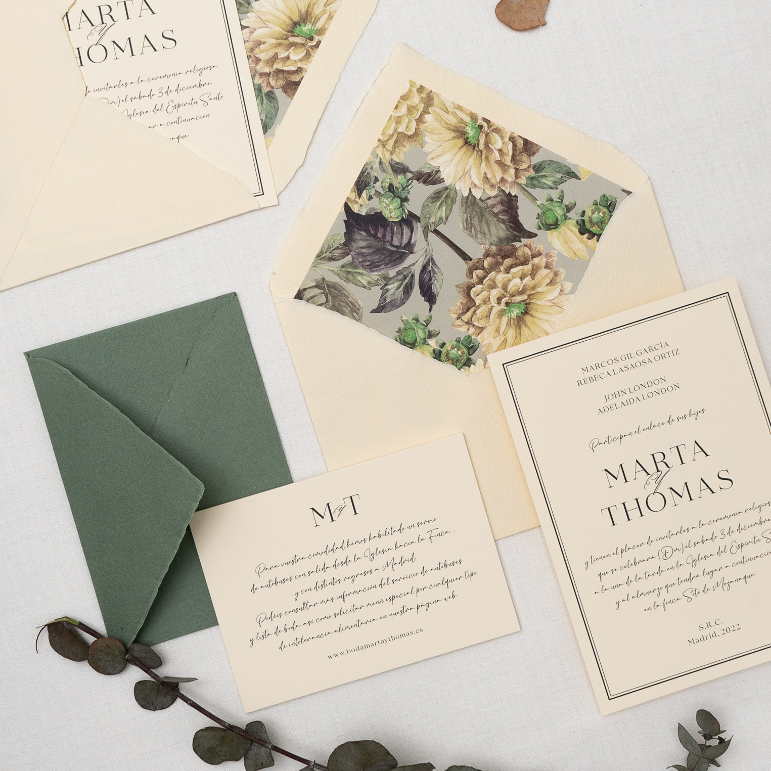 Imprenta para invitaciones de boda Madrid: Papelería personalizada