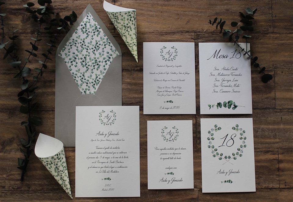 Imprenta para invitaciones de boda Madrid: Papelería personalizada